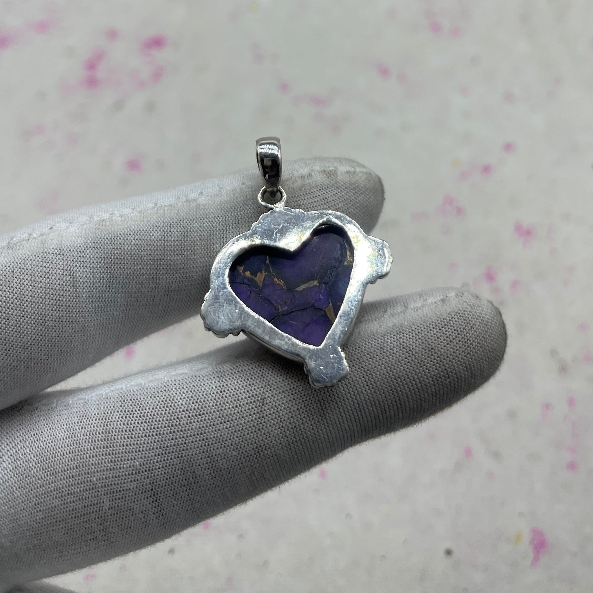 Purple Mohave Turquoise 925 Sterling Silver Pendant – Bohemian Silver Jewelry