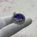 Purple Mohave Turquoise 925 Sterling Silver Pendant – Artisan Designer Pendant