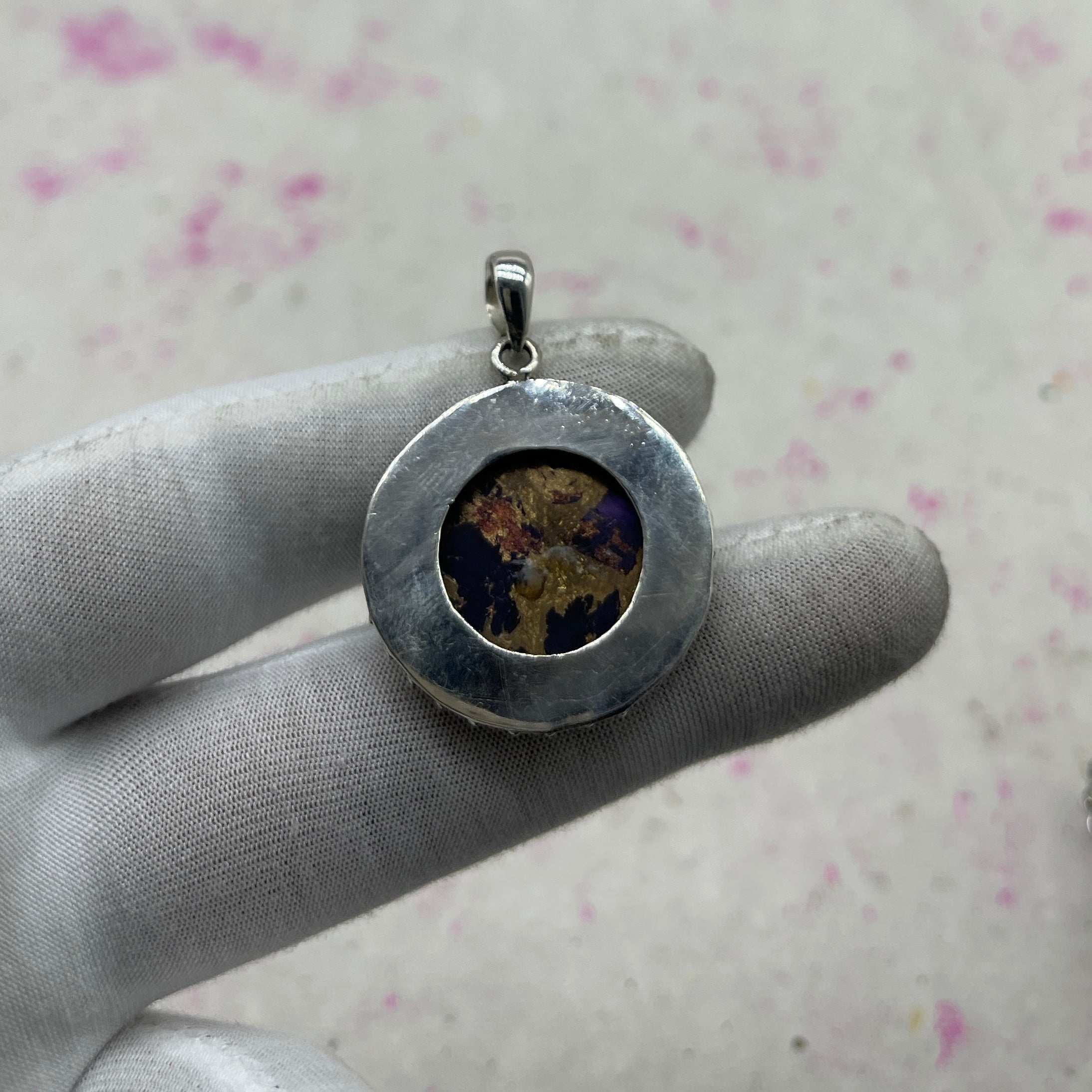 Purple Mohave Turquoise 925 Sterling Silver Pendant – Artisan Designer Pendant