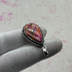 Pink Dahlia 925 Sterling Silver Pendant – Handmade Boho Jewelry