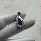 Resin Glass 925 Sterling Silver Pendant – Contemporary Bohemian Jewelry