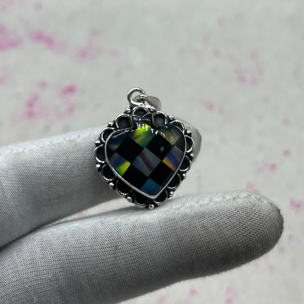 Resin Glass 925 Sterling Silver Pendant – Modern Designer Jewelry