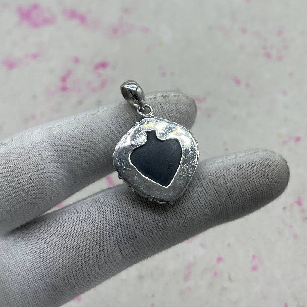 Resin Glass 925 Sterling Silver Pendant – Modern Designer Jewelry