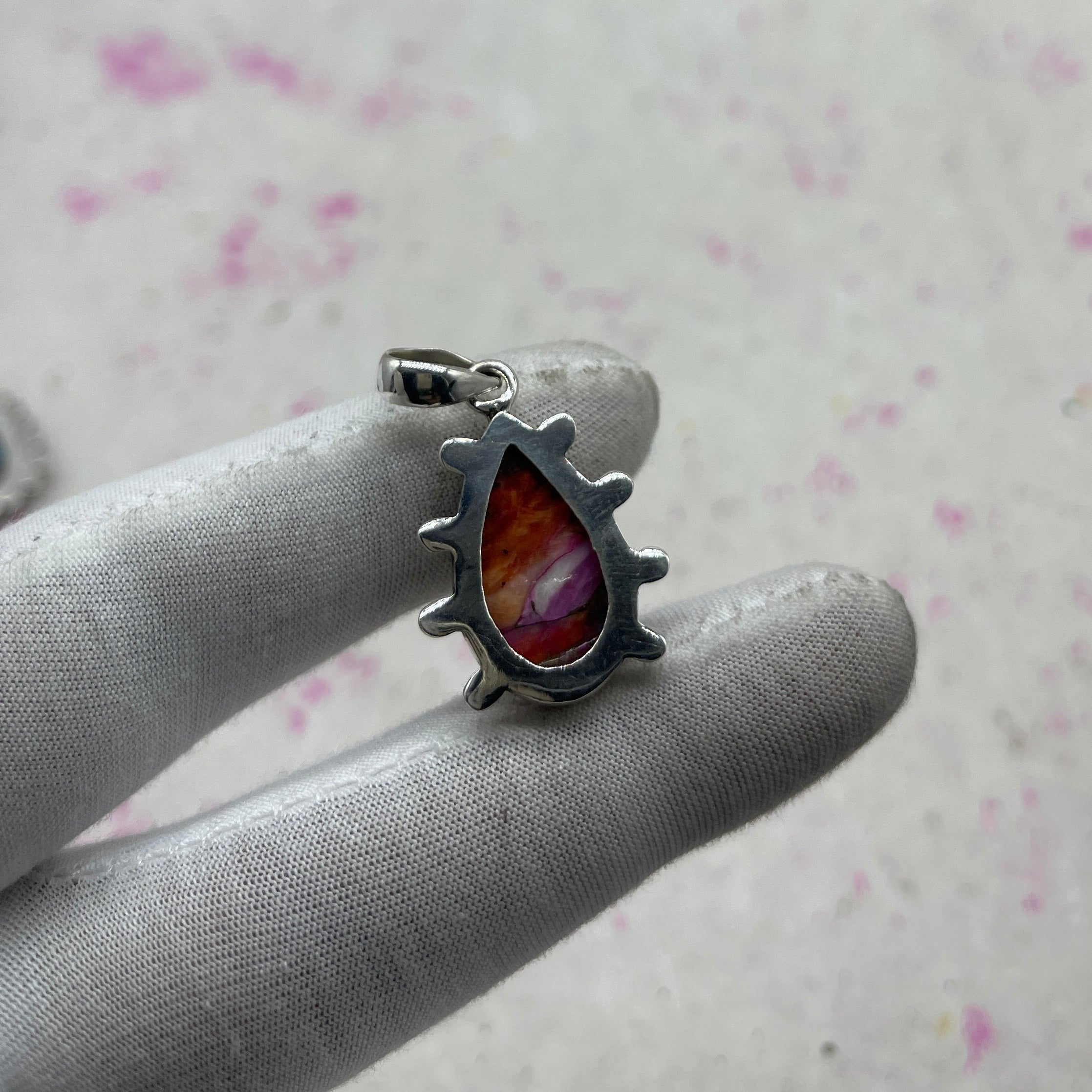 Spiny Oyster Turquoise 925 Sterling Silver Pendant – Artisan Silver Jewelry