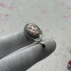 Pink Larimar 925 Sterling Silver Pendant – Boho Designer Jewelry