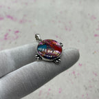 Spiny Oyster Turquoise 925 Sterling Silver Pendant – Southwestern Style Pendant