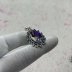 Purple Mohave Turquoise 925 Sterling Silver Pendant – Artisan Silver Jewelry
