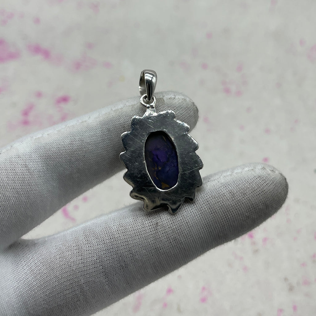 Purple Mohave Turquoise 925 Sterling Silver Pendant – Artisan Silver Jewelry