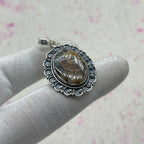 Ammonite Shell 925 Sterling Silver Pendant – Fossil Designer Jewelry