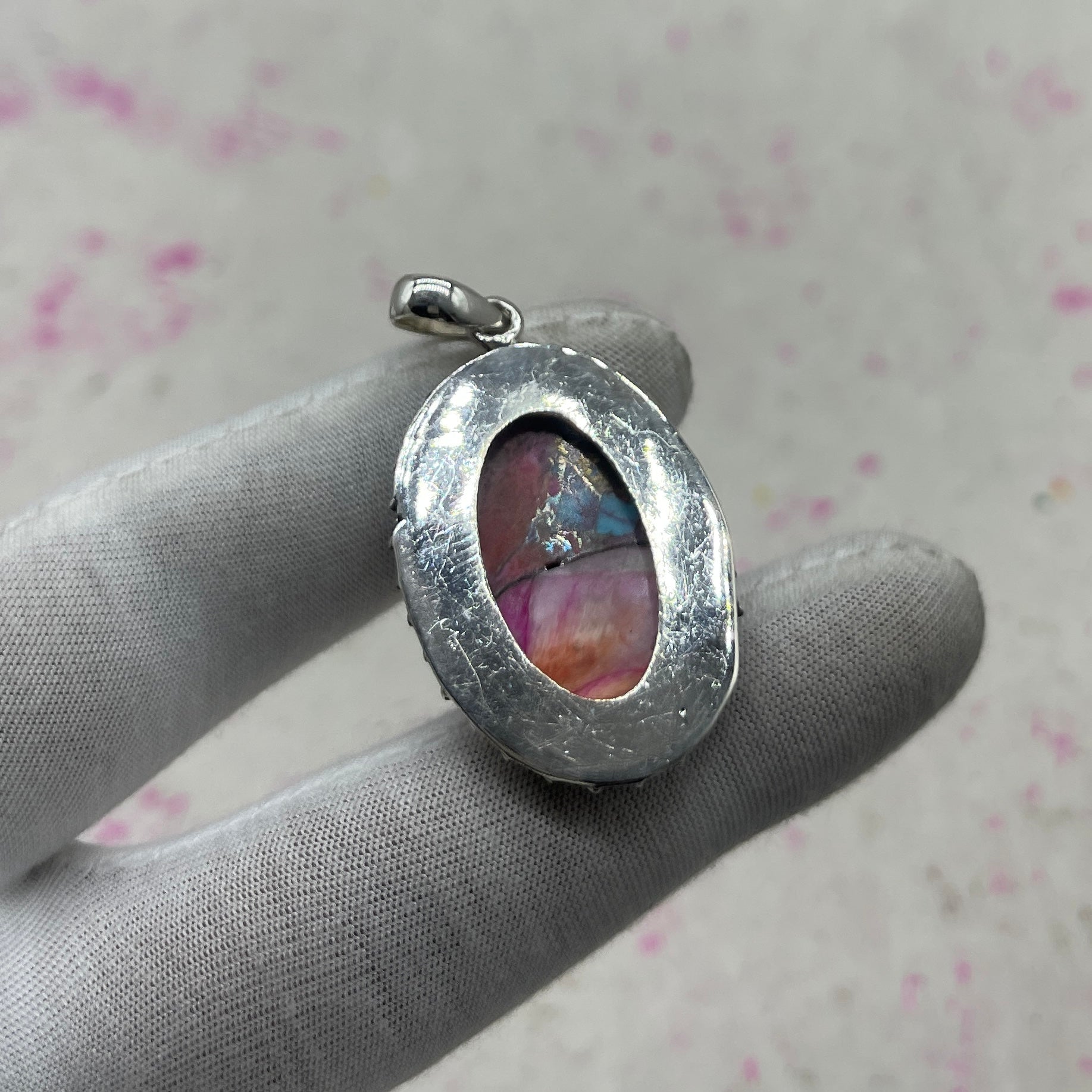 Spiny Oyster Turquoise 925 Sterling Silver Pendant – Southwestern Jewelry