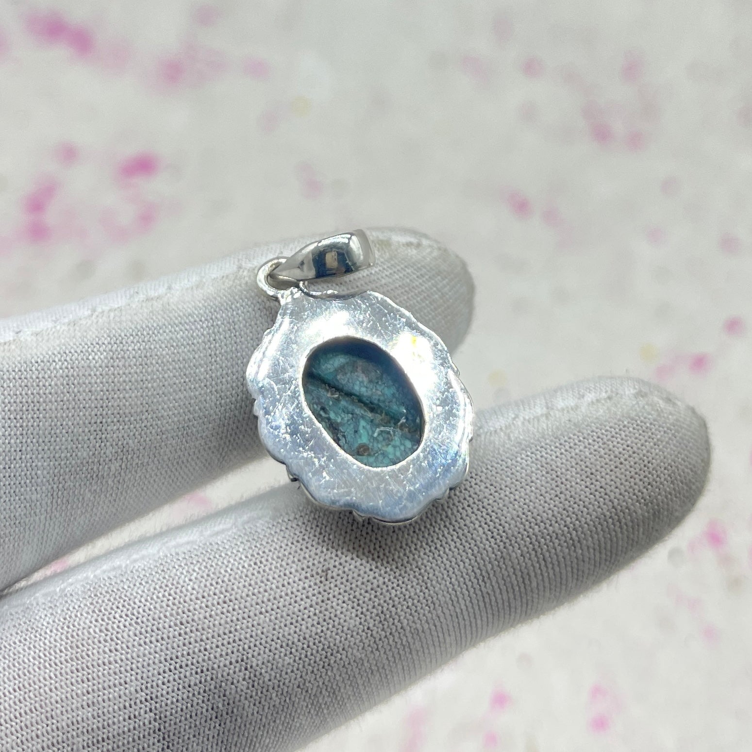 Turquoise Natural 925 Sterling Silver Pendant – Handmade Designer Jewelry