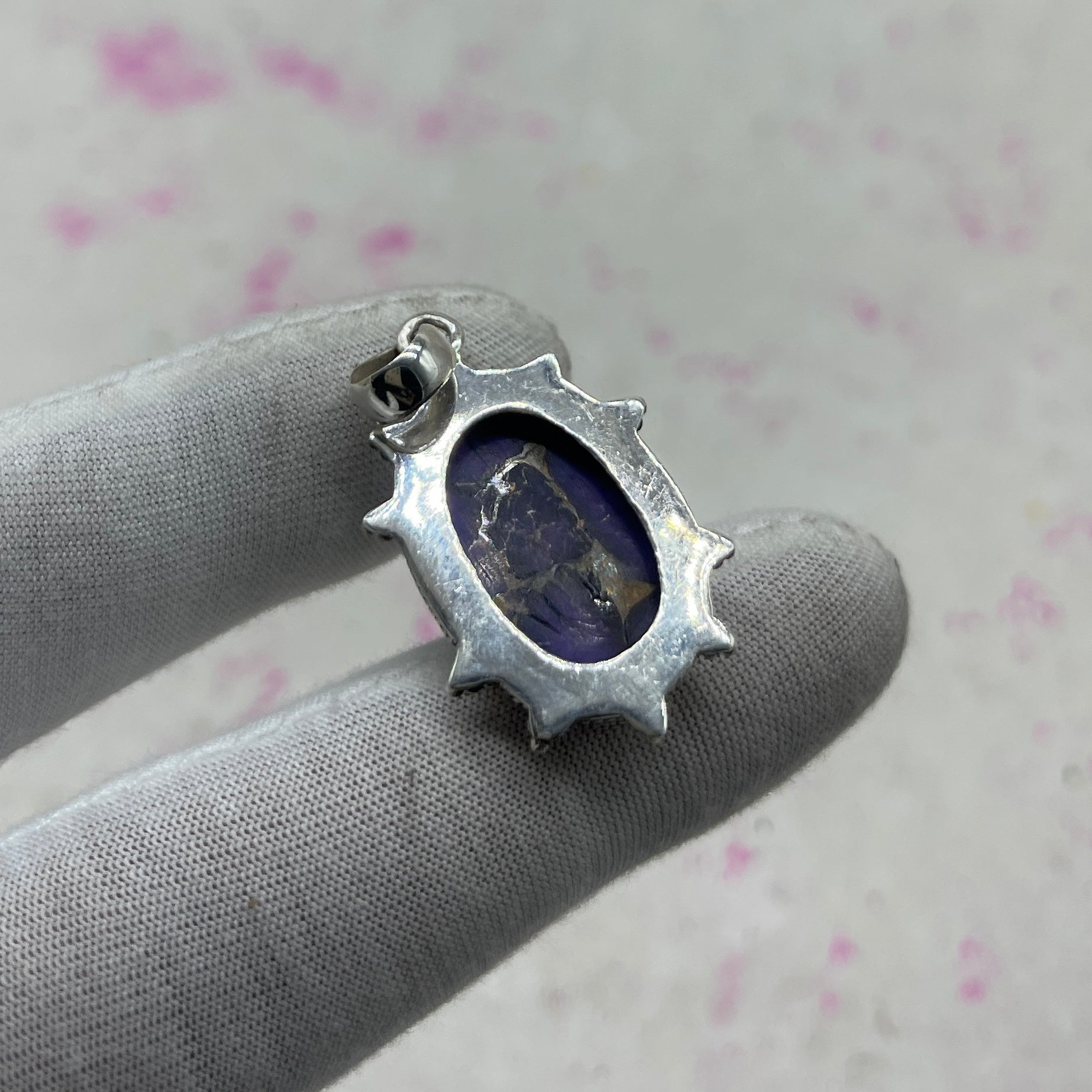 Purple Mohave Turquoise 925 Sterling Silver Pendant – Bohemian Artisan Pendant