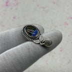 Resin Glass 925 Sterling Silver Pendant – Modern Boho Pendant
