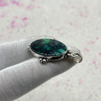 Natural Emerald 925 Sterling Silver Pendant – Handmade Luxury Bohemian Jewelry