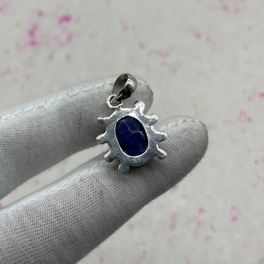 Dyed Sapphire 925 Sterling Silver Pendant – Artisan Designer Pendant