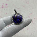 Purple Mohave Turquoise 925 Sterling Silver Pendant – Handmade Designer Jewelry