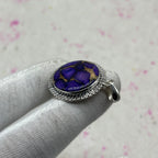 Purple Mohave Turquoise 925 Sterling Silver Pendant – Handmade Designer Jewelry