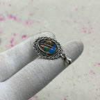Resin Glass 925 Sterling Silver Pendant – Contemporary Bohemian Pendant