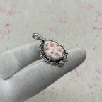 Pink Larimar 925 Sterling Silver Pendant – Handmade Boho Jewelry