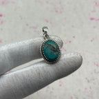 Turquoise Natural 925 Sterling Silver Pendant – Authentic Bohemian Jewelry