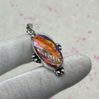 Spiny Oyster Turquoise 925 Sterling Silver Pendant – Handmade Designer Jewelry