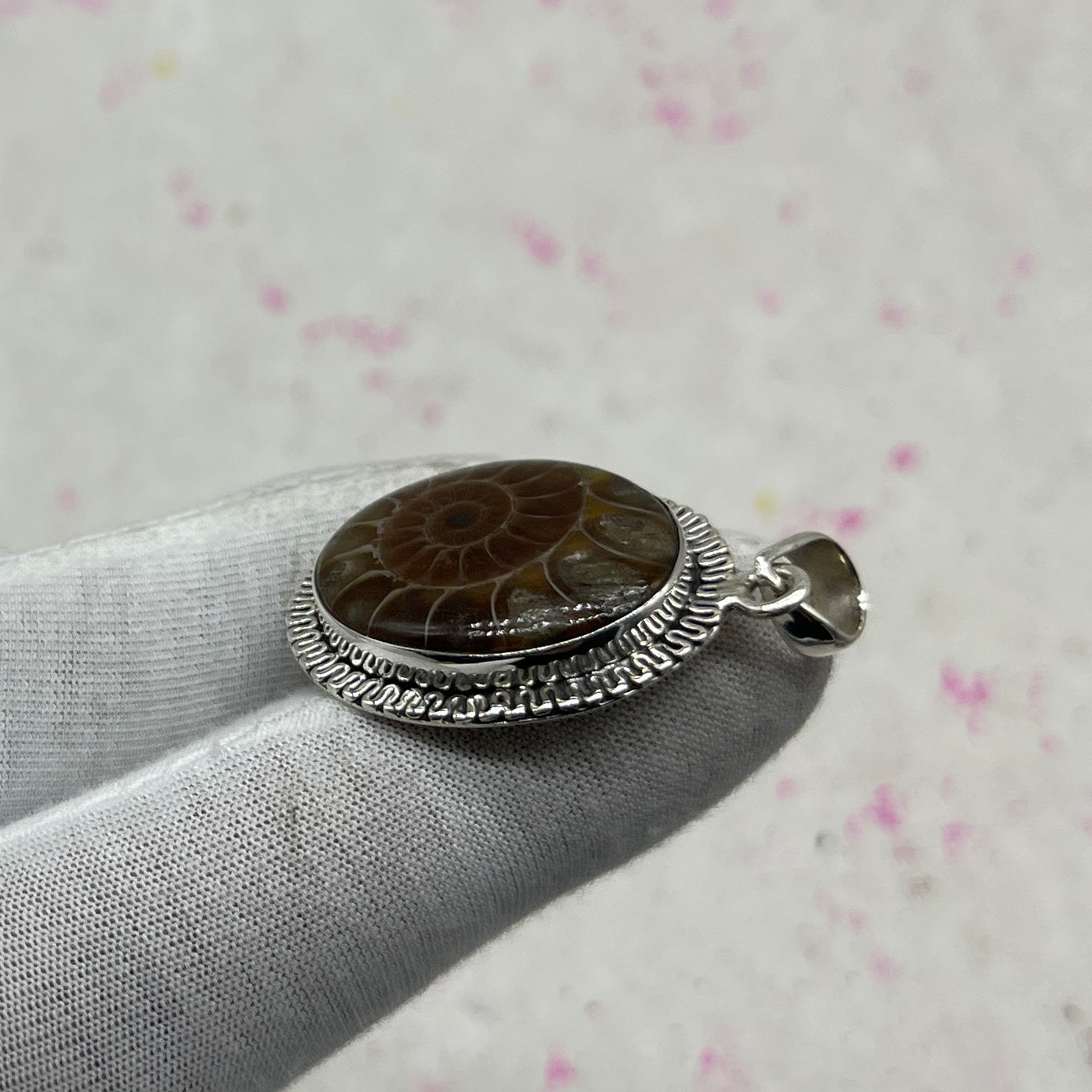 Ammonite Shell 925 Sterling Silver Pendant – Fossil Handmade Jewelry