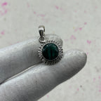 Dyed Emerald 925 Sterling Silver Pendant – Artisan Designer Jewelry