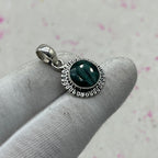 Dyed Emerald 925 Sterling Silver Pendant – Artisan Designer Jewelry