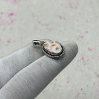 Pink Larimar 925 Sterling Silver Pendant – Handmade Bohemian Jewelry