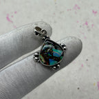 Resin Glass 925 Sterling Silver Pendant – Contemporary Handmade Pendant