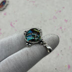 Resin Glass 925 Sterling Silver Pendant – Contemporary Handmade Pendant