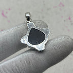 Resin Glass 925 Sterling Silver Pendant – Contemporary Handmade Pendant