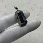 Purple Mohave Turquoise 925 Sterling Silver Pendant – Handmade Bohemian Jewelry