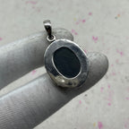 Resin Glass 925 Sterling Silver Pendant – Modern Artisan Designer Jewelry