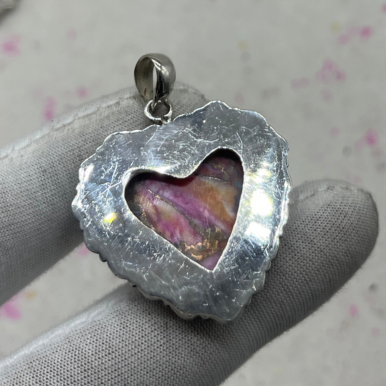 Spiny Oyster Turquoise 925 Sterling Silver Pendant – Handmade Southwestern Jewelry