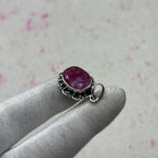 Ruby 925 Sterling Silver Pendant – Classic Handmade Designer Jewelry