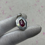 Ruby 925 Sterling Silver Pendant – Classic Handmade Designer Jewelry