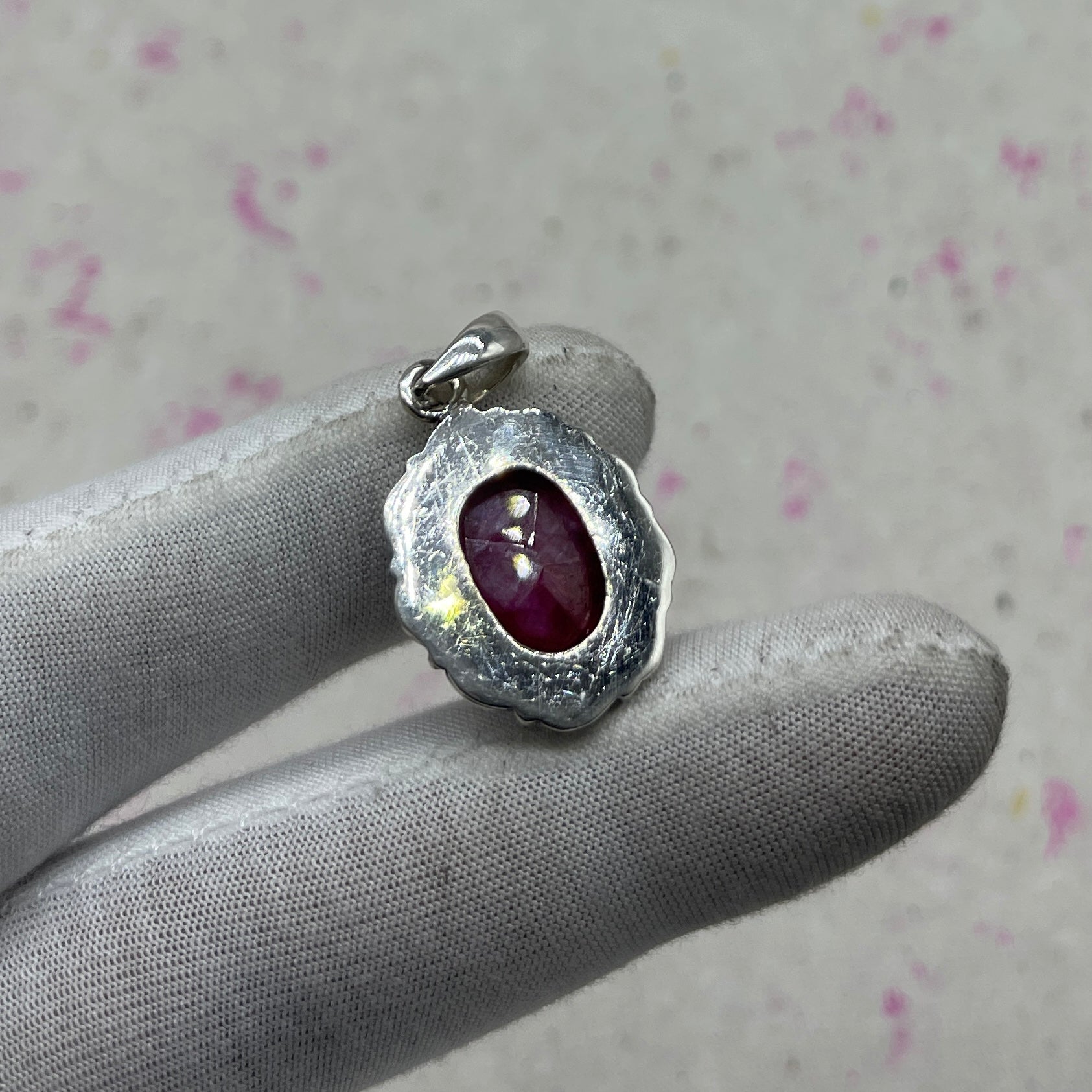 Ruby 925 Sterling Silver Pendant – Classic Handmade Designer Jewelry