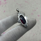 Ruby 925 Sterling Silver Pendant – Elegant Bohemian Silver Jewelry