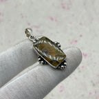 Ammonite Shell 925 Sterling Silver Pendant – Fossil Handmade Boho Jewelry