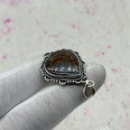 Ammonite Shell 925 Sterling Silver Pendant – Unique Artisan Fossil Pendant
