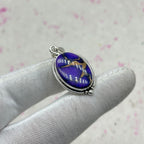 Purple Mohave Turquoise 925 Sterling Silver Pendant – Handmade Bohemian Jewelry