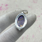 Purple Mohave Turquoise 925 Sterling Silver Pendant – Handmade Bohemian Jewelry