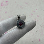 Dyed Ruby 925 Sterling Silver Pendant – Handmade Artisan Boho Designer Jewelry