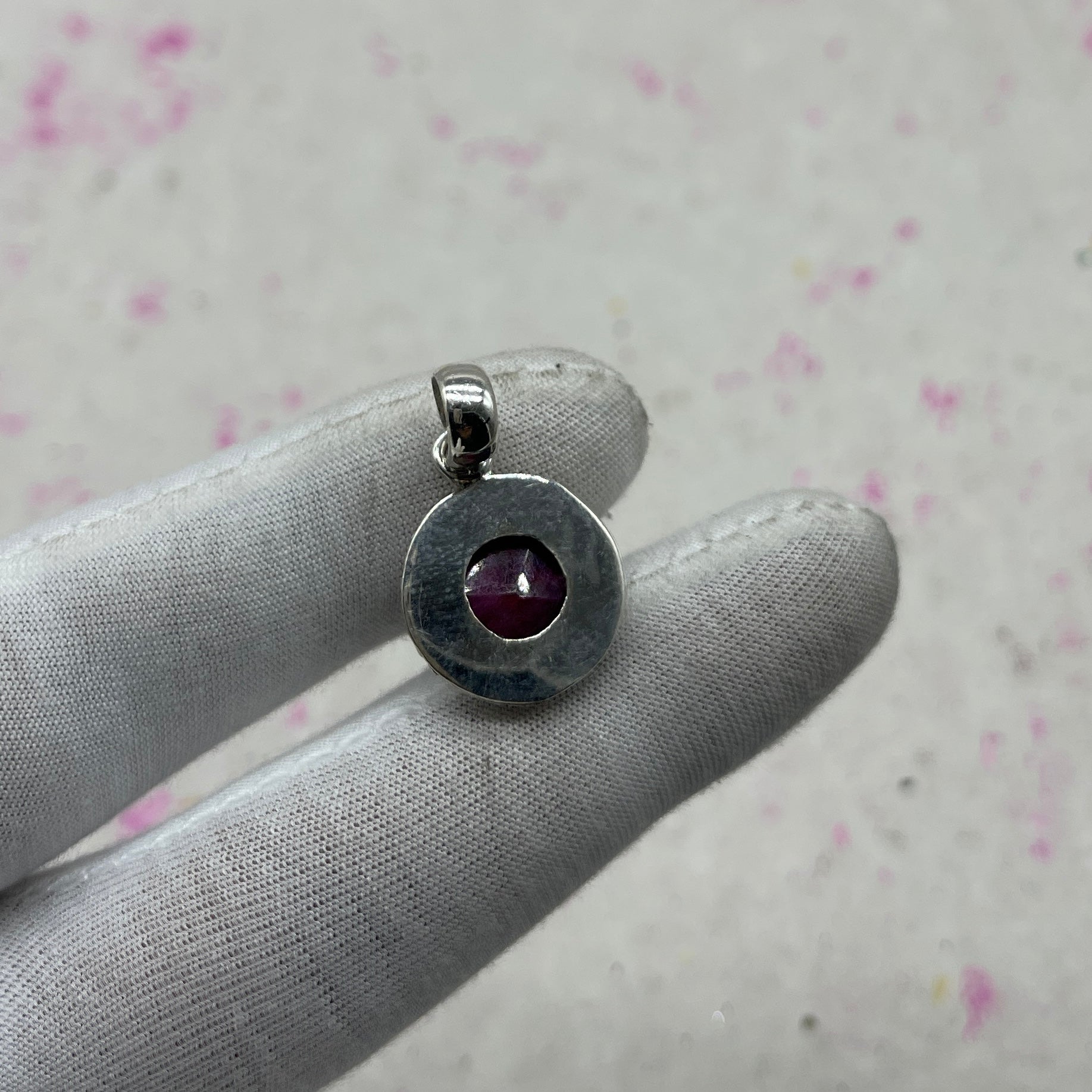 Dyed Ruby 925 Sterling Silver Pendant – Handmade Artisan Boho Designer Jewelry