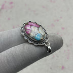 Cotton Candy Turquoise 925 Sterling Silver Pendant – Handmade Designer Jewelry