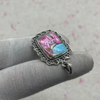 Cotton Candy Turquoise 925 Sterling Silver Pendant – Artisan Boho Southwestern Style Jewelry
