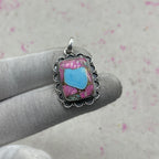 Cotton Candy Turquoise 925 Sterling Silver Pendant – Handmade Designer Festival Jewelry