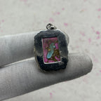 Cotton Candy Turquoise 925 Sterling Silver Pendant – Handmade Designer Festival Jewelry
