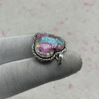 Cotton Candy Turquoise 925 Sterling Silver Pendant – Unique Bohemian Silver Jewelry